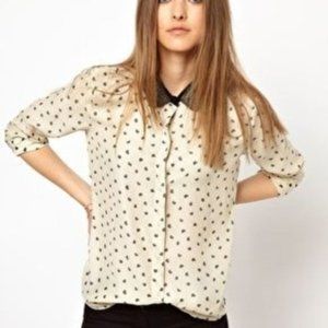 ANTHROPOLOGIE | Maison Scotch Lips Button Up Shirt